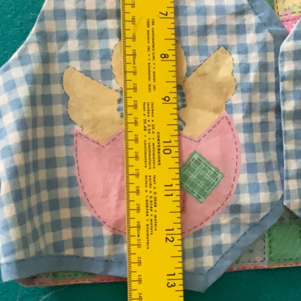 Blue and Pink Reversible Patchwork Kids Vest with Bunny & Chicks